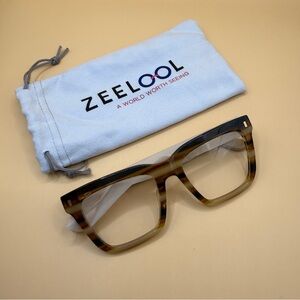 Zeelool Tortoise Shell Square Glasses, No Prescription